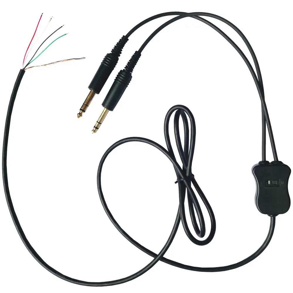 aviation headset replacement cables AHRC-switch for stereo mono