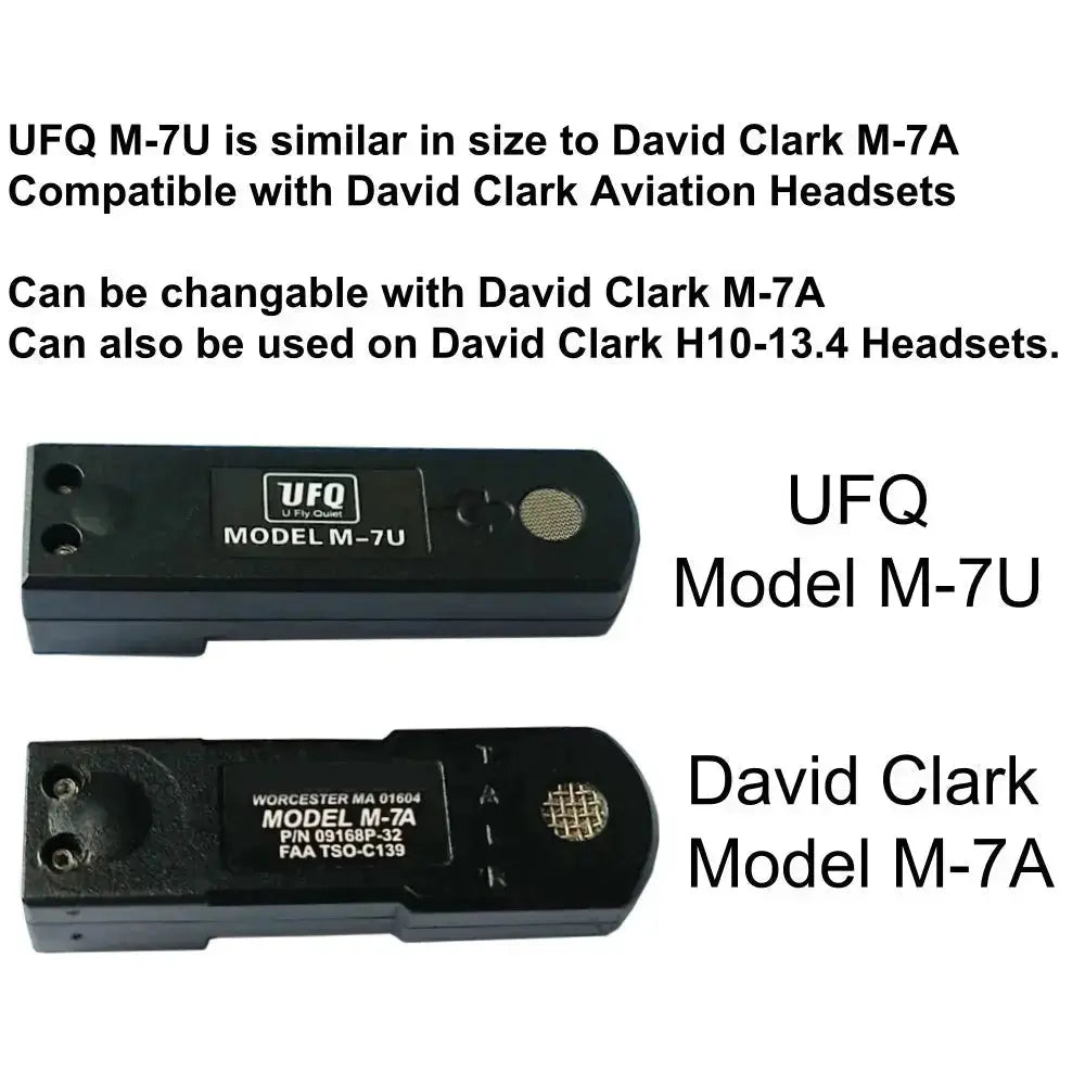 aviation microphone amplified electret UFQ M-7U vs david clark M7A