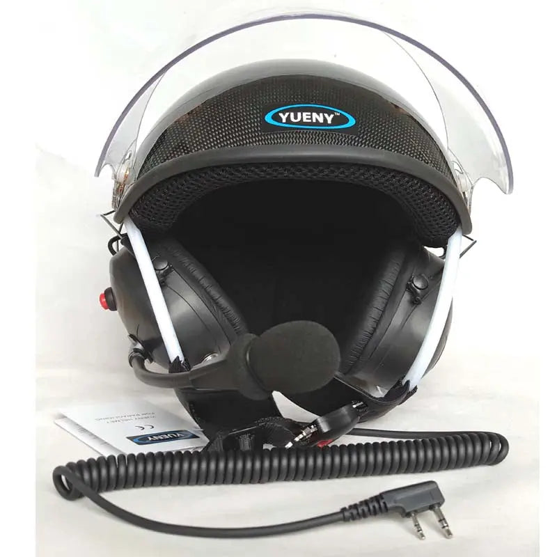 bluetooth paramotor helmet carbon fiber ppg helmet YUENY BTCFYPHH-4000F-5
