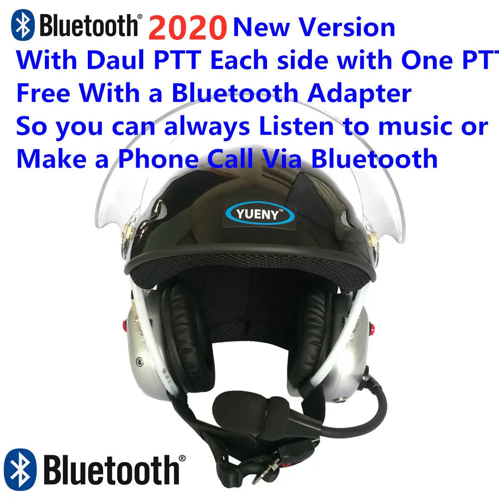 YUENY YPHH-2000F-BT18 paramotor helmet with noise canceling headset FREE with BLUETOOTH Adapter powered paragliding YUENY