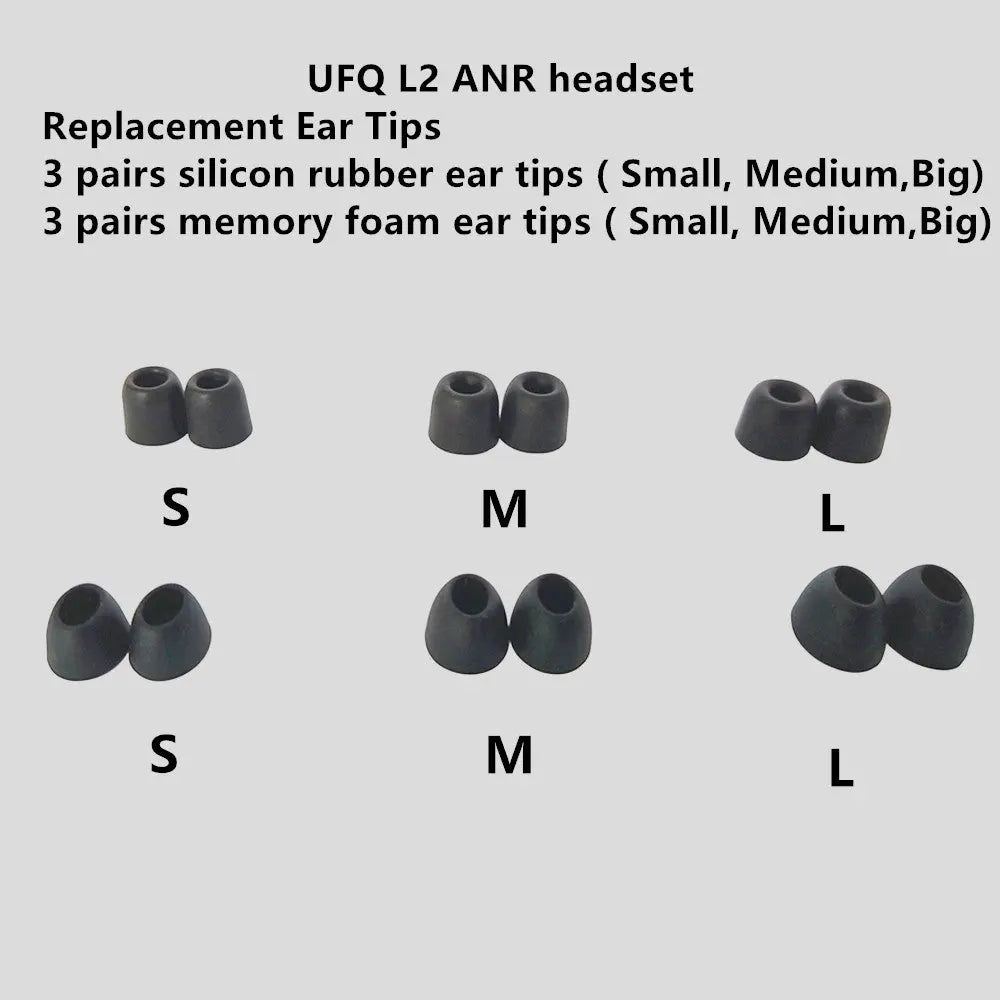 UFQ ANR L2 in ear aviation headset replacement ear tips UFQaviation