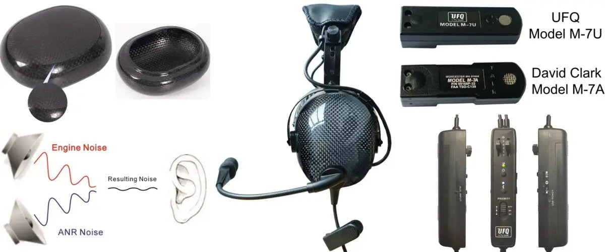 carbon fiber aviation headset UFQ