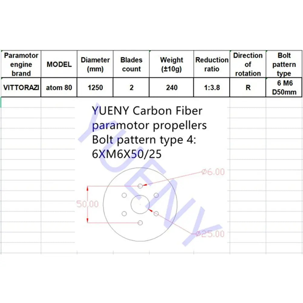 VITTORAZI ATOM 80 propeller paramotor carbon fiber-5