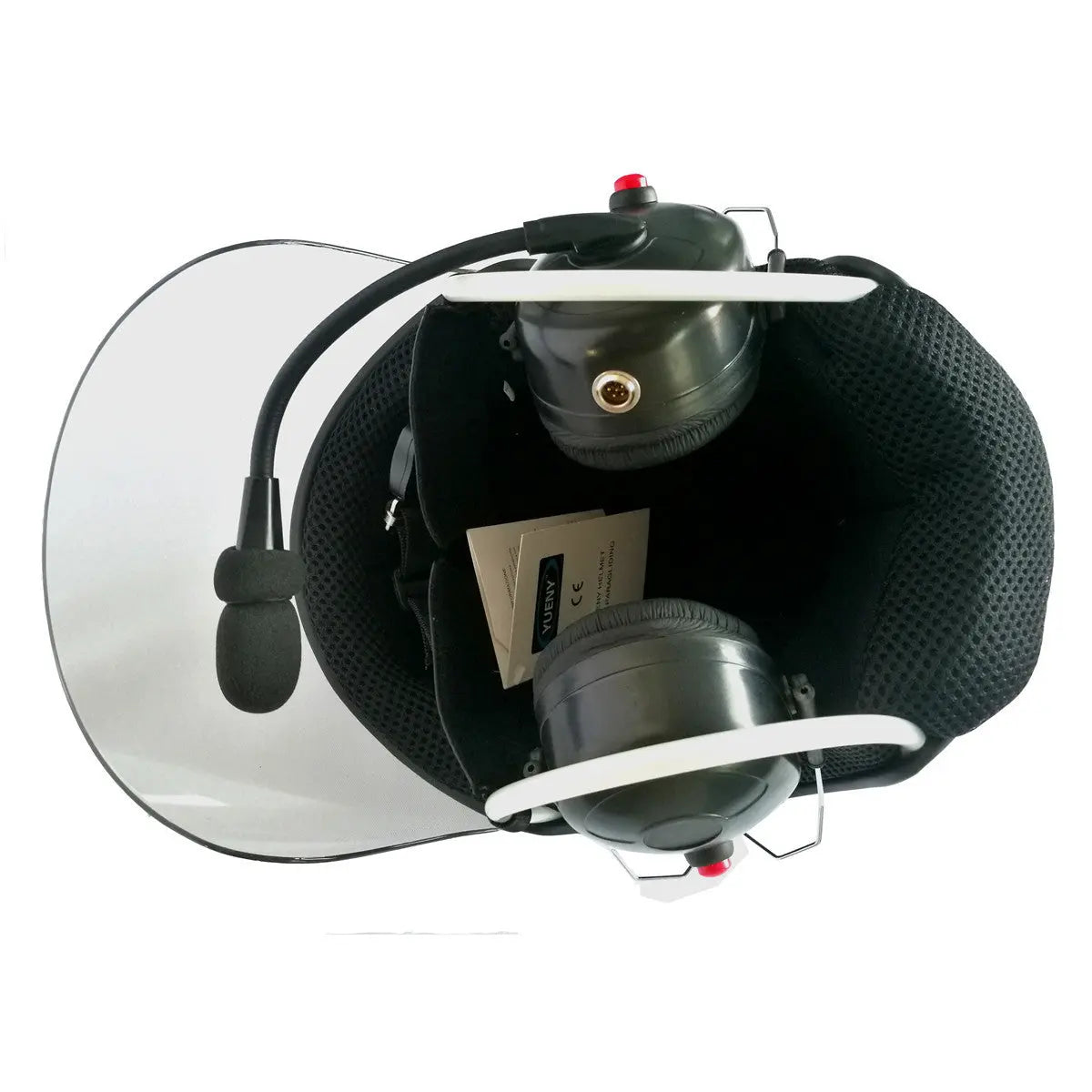 YUENY CFYPHH-4000F REAL carbon fiber paramotor helmet with noise canceling headset powered paragliding YUENY