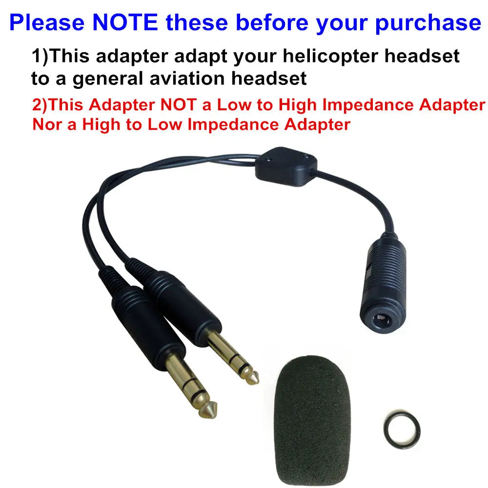 helicopter to ga adapter UFQ H-GA for aviation headset