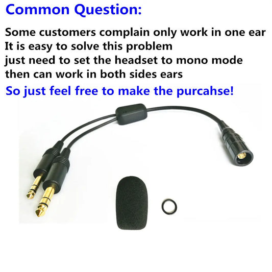 aviation headset adapters splitters extension cables UFQaviation