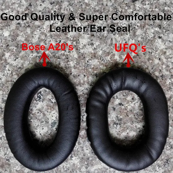 leather ear seal ear cushion for aviation headset David Clark,UFQ,Avcomm,ASA,Faro earseal UFQaviation