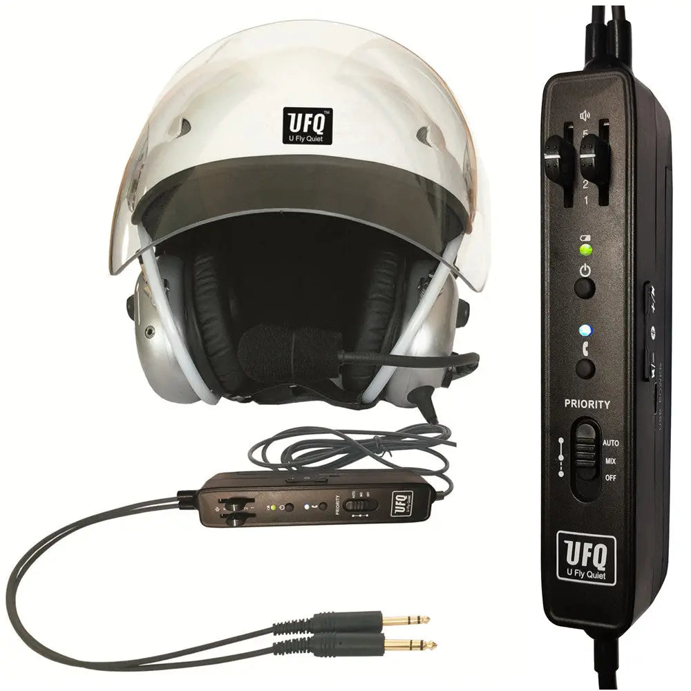 bluetooth ANR aviator helmet UFQ BT AHA28 pilot aviation helicopter